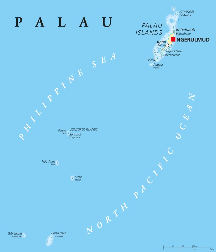 Landkarte Palau