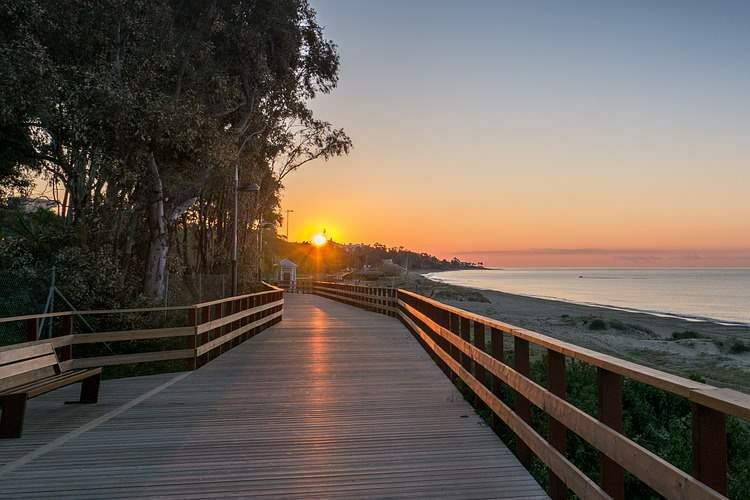 Die exklusive Strandpromenade von Marbella