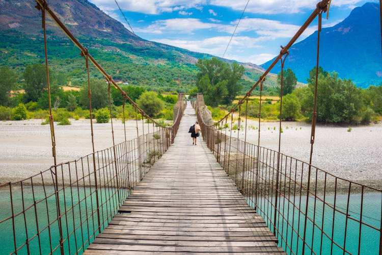 Hängebrücke Vjosa Nationalpark