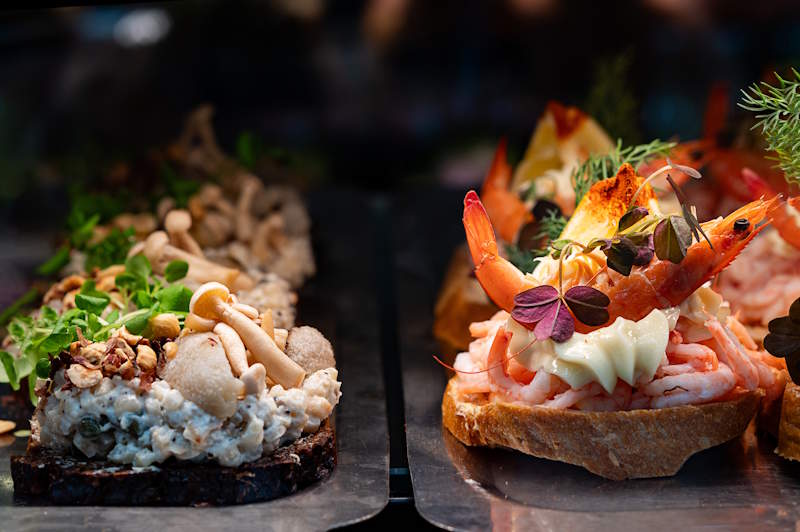 Smørrebrod, ein klassisches dänisches Sandwich.